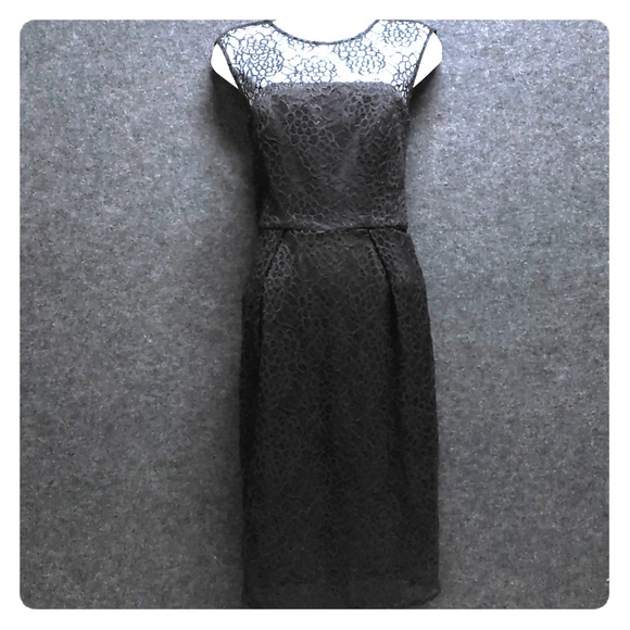 Milly Dresses & Skirts - Milly black lace ruffle back sheer top dress
